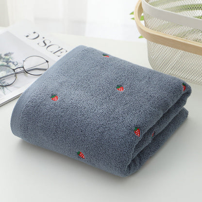 Strawberry Embroidered Cotton Towels The Unalia Brand