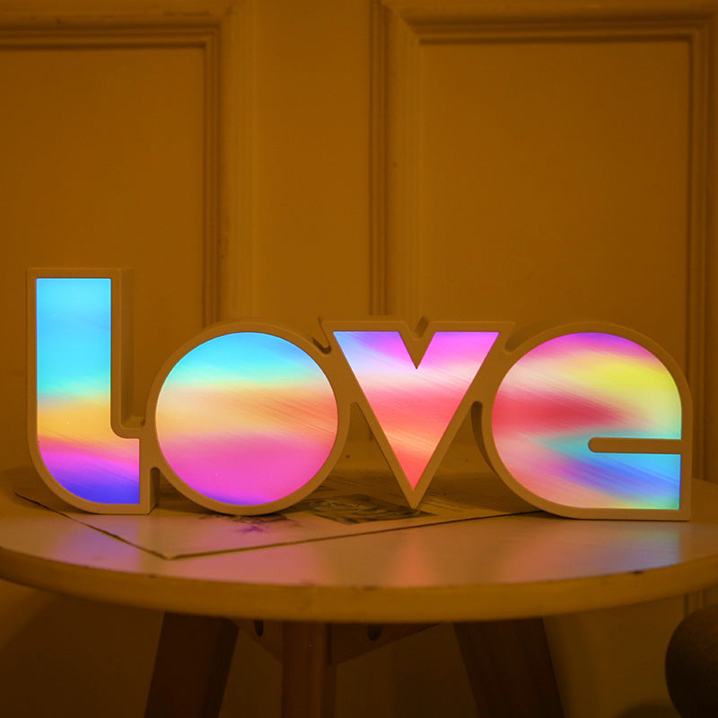 Rainbow LED LOVE Light The Unalia Brand