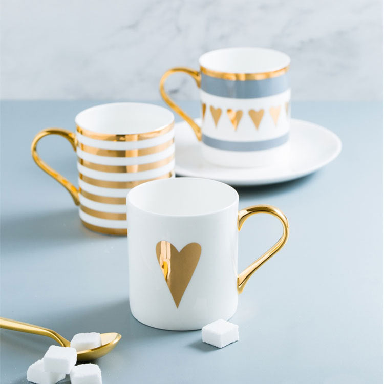 Assorted Gold Painted Mugs The Unalia Brand