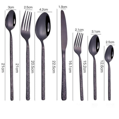 Assorted Textured Handle Cutlery Set The Unalia Brand