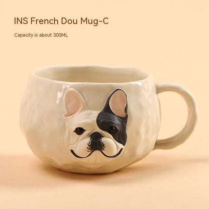 Handmade French Bulldog Coffee Cup Original Design The Unalia Brand