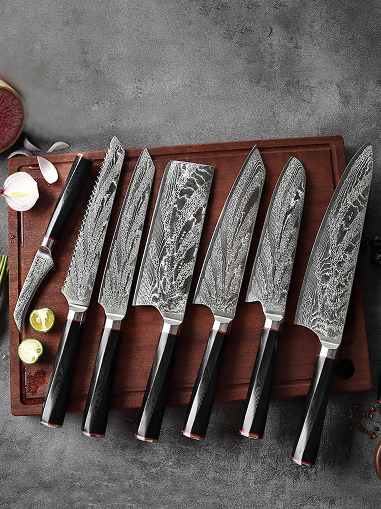 Damascus Steel Knife Chef's Knife Set Knife The Unalia Brand