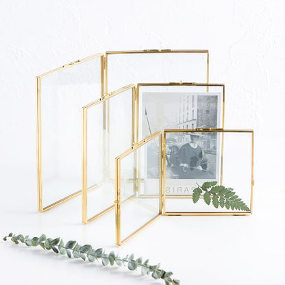 Metal Glass Photo Frame