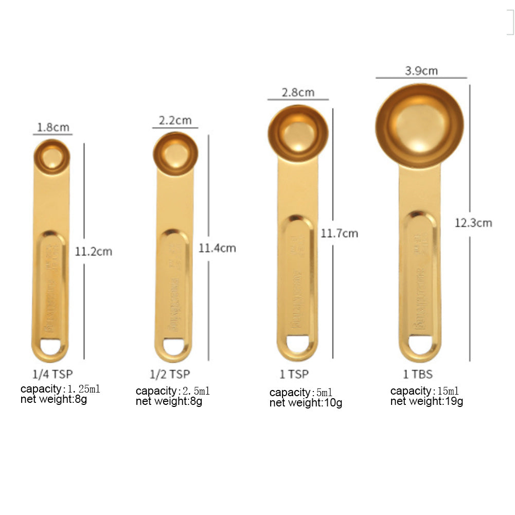 Gold Stainless Measuring Spoons The Unalia Brand