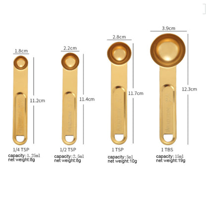 Gold Stainless Measuring Spoons The Unalia Brand