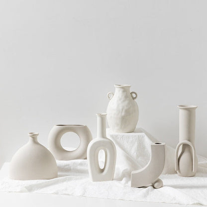 Assorted White Nordic Vases The Unalia Brand