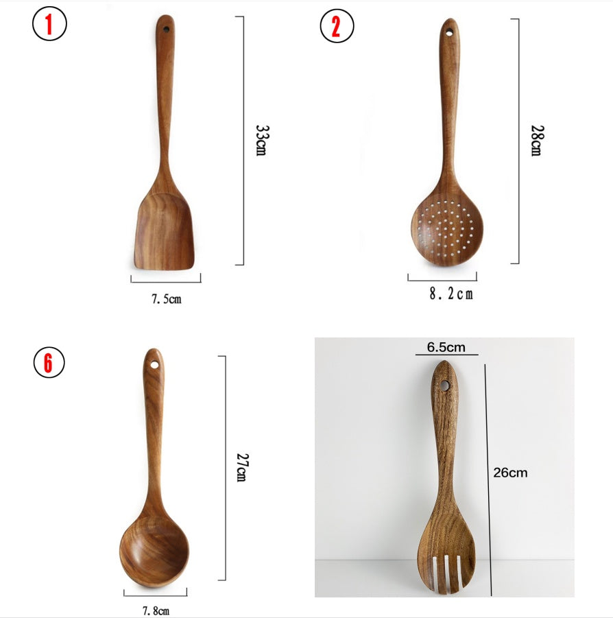 Natural Wood Wooden Spoon Set The Unalia Brand