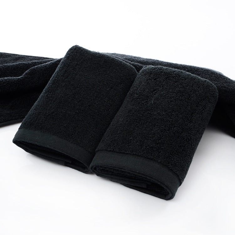 Black Hotel Face Towels The Unalia Brand