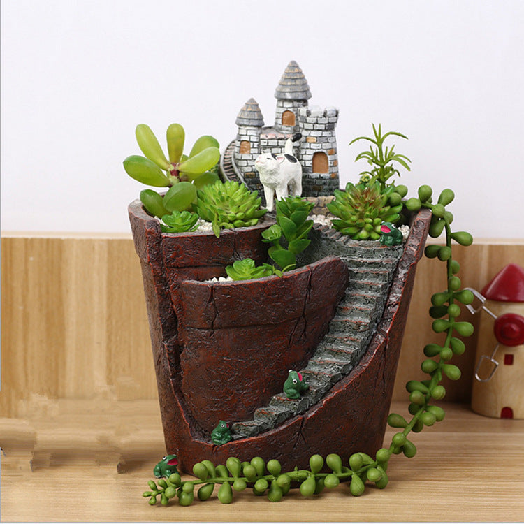 Succulent Micro Landscape Flower Pot null