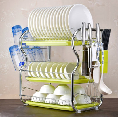 Three-Layer Steel Sink Dish Rack