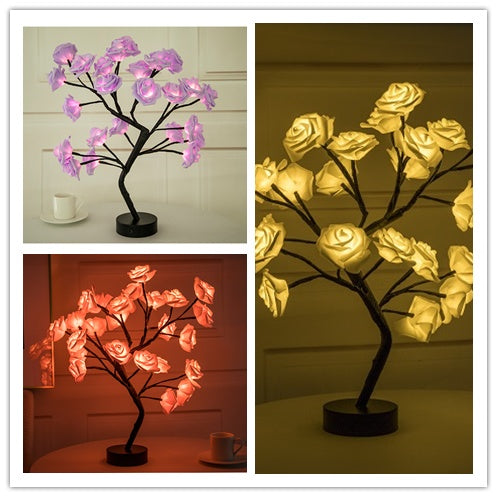 Assorted Rose Bonsai Night Lamp The Unalia Brand