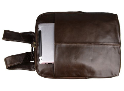 Top layer leather computer backpack The Unalia Brand