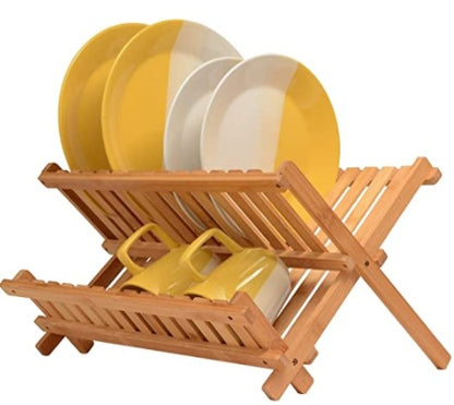 Bamboo Diagonal Kitchen Dish Rack