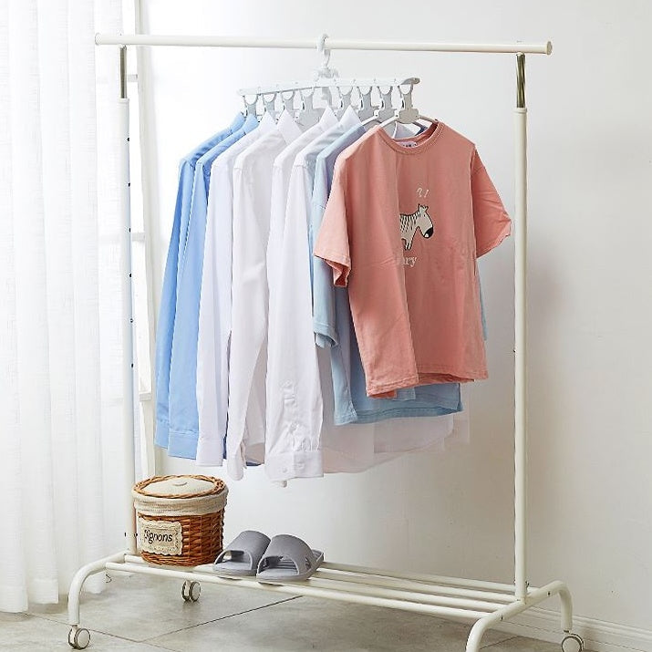 Retractable Clothes Hanger Folding Multifunctional Non-slip Storage Rack Clothing Rod Wardrobe Space Saver Laundry Shelf The Unalia Brand