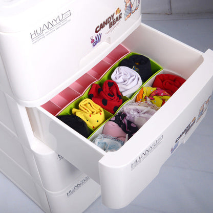 5 Grid underwear panties socks storage box plastic household finishing box The Unalia Brand