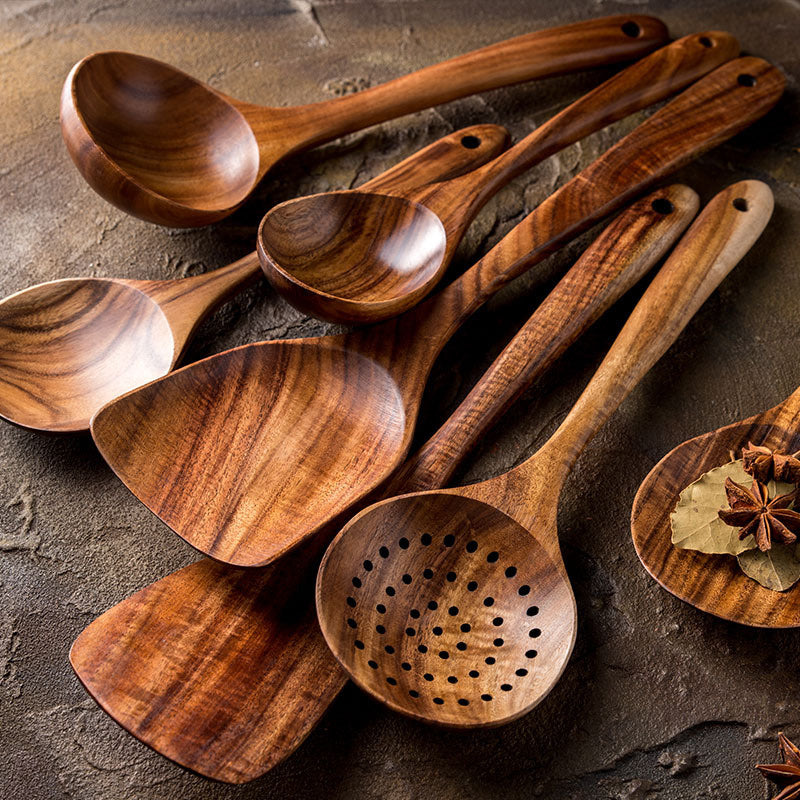 Natural Wood Wooden Spoon Set The Unalia Brand