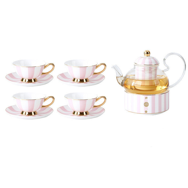 Bone China Coffee Cup Afternoon Tea Red Tea Cup Saucer Glass Water Stove Base The Unalia Brand