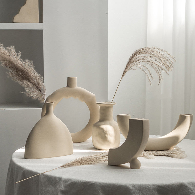 Assorted Beige Nordic Vases The Unalia Brand