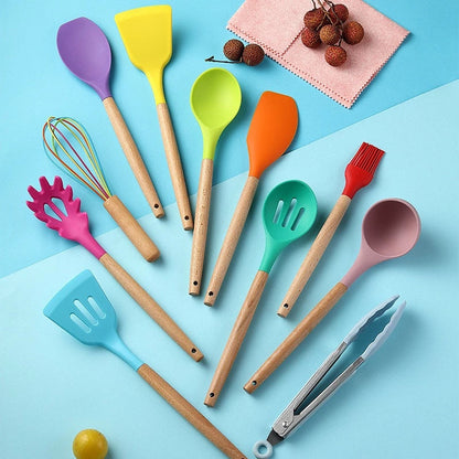 Colourful Silicone Cooking Utensils Set The Unalia Brand