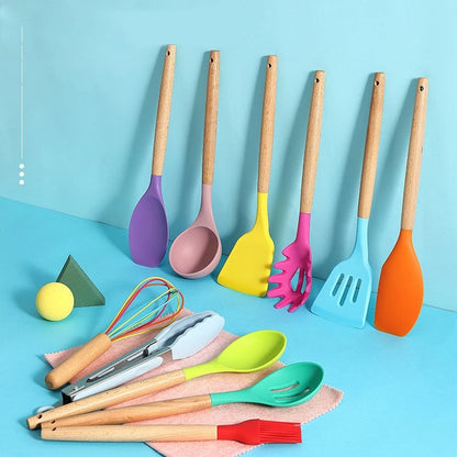 Colourful Silicone Cooking Utensils Set The Unalia Brand