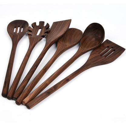 6-Piece Walnut Kitchen Utensil Set The Unalia Brand