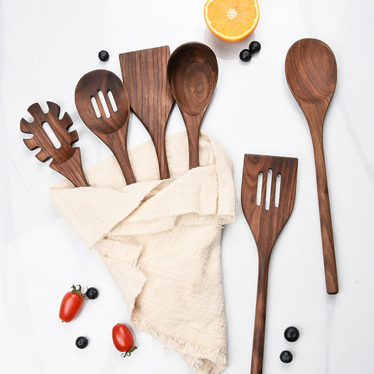 6-Piece Walnut Kitchen Utensil Set The Unalia Brand