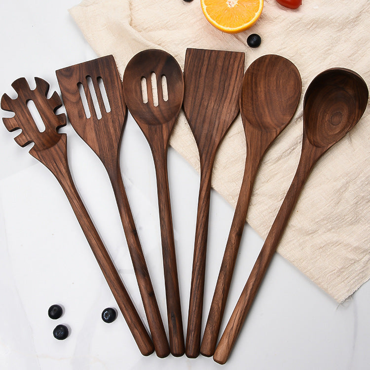 6-Piece Walnut Kitchen Utensil Set The Unalia Brand