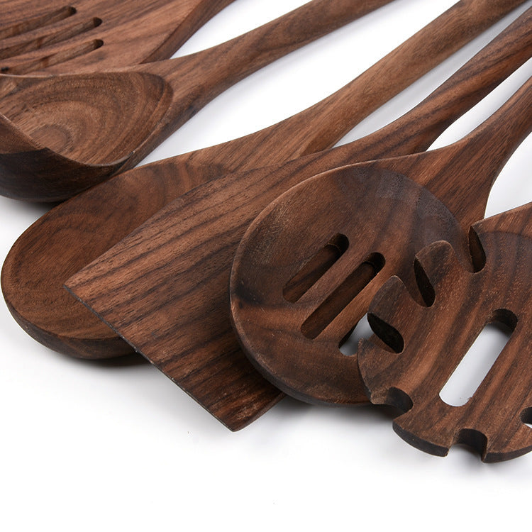 6-Piece Walnut Kitchen Utensil Set The Unalia Brand