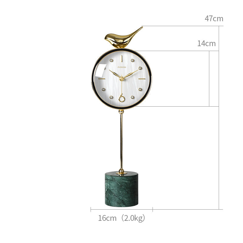 Nordic Marble Table Clock Ornaments Art Deco Table Clock Living Room Home Fashion Pendulum Table Clock Simple And Modern The Unalia Brand