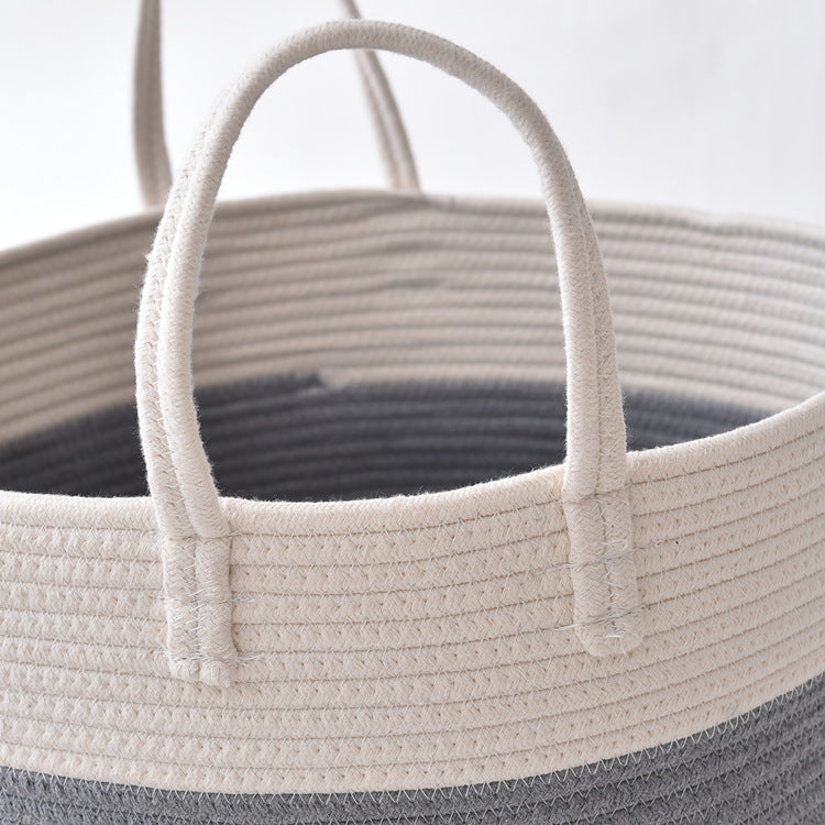 Cotton Rope Storage Basket Cotton Rope Basket, Toys, Sundries, Laundry Storage Basket The Unalia Brand