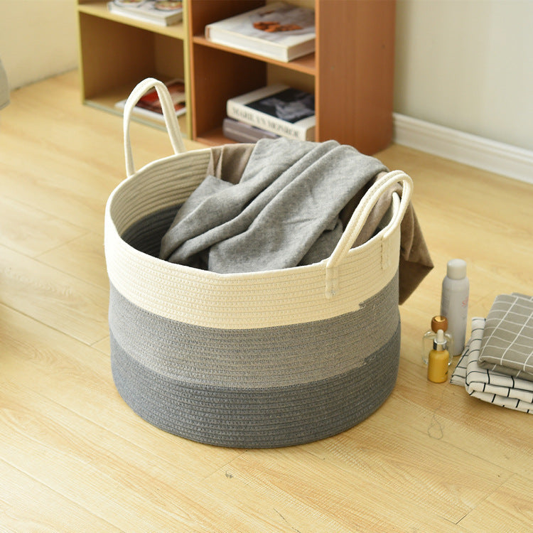 Cotton Rope Storage Basket Cotton Rope Basket, Toys, Sundries, Laundry Storage Basket The Unalia Brand