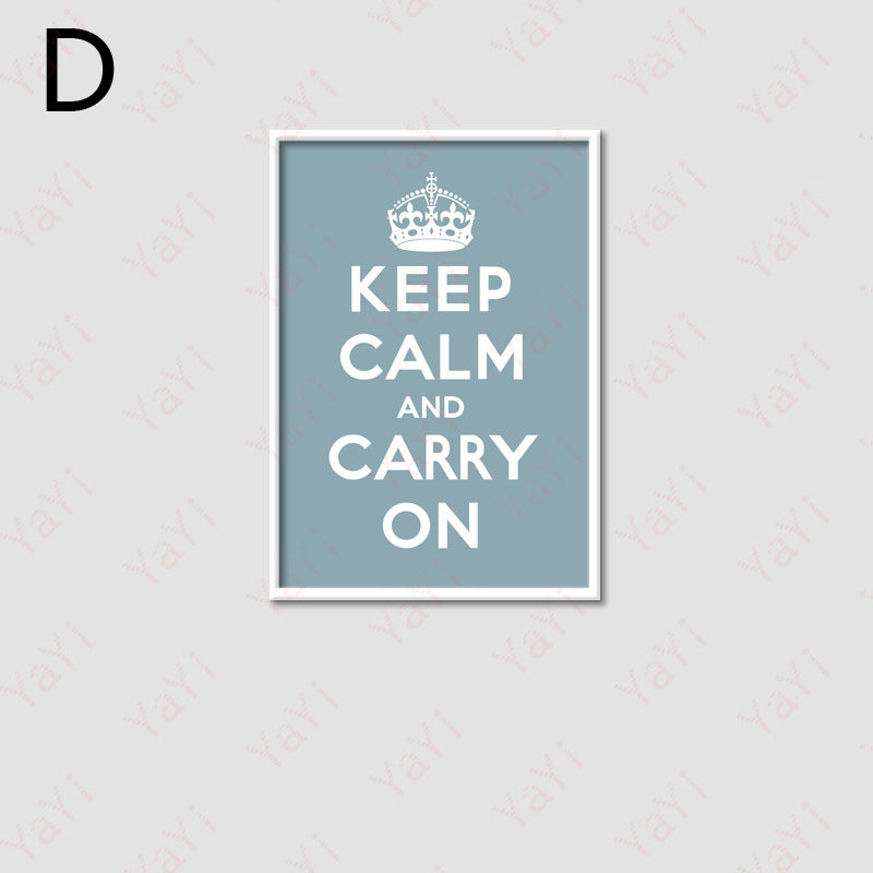 Keep Calm Decorative Wall Print