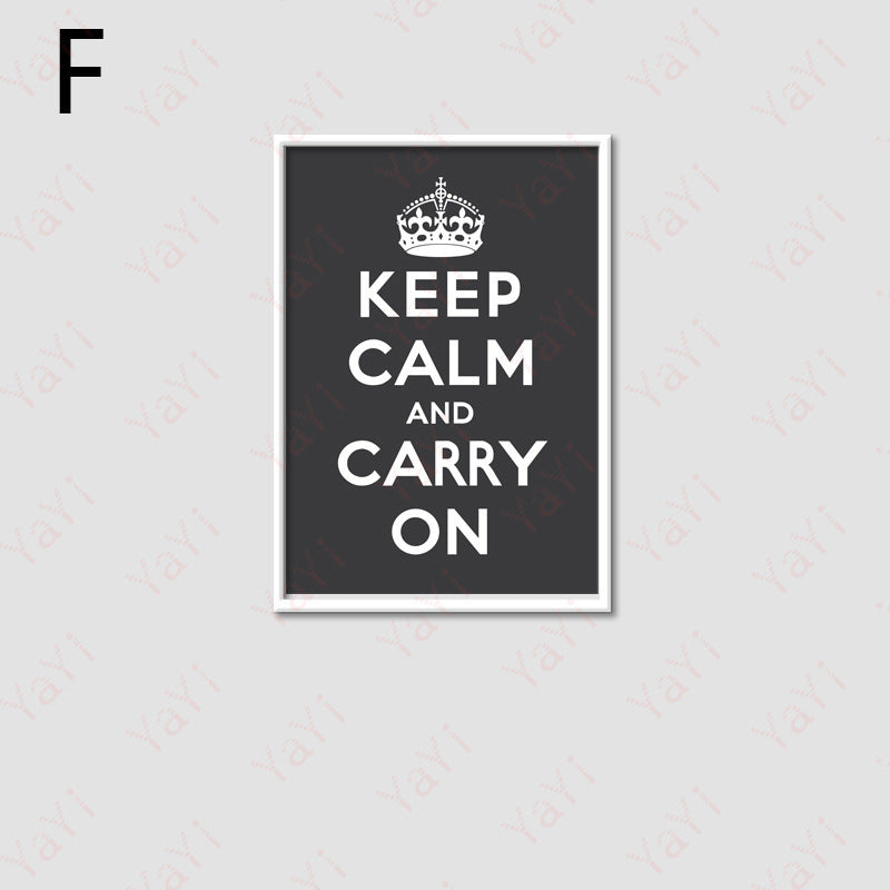 Keep Calm Decorative Wall Print