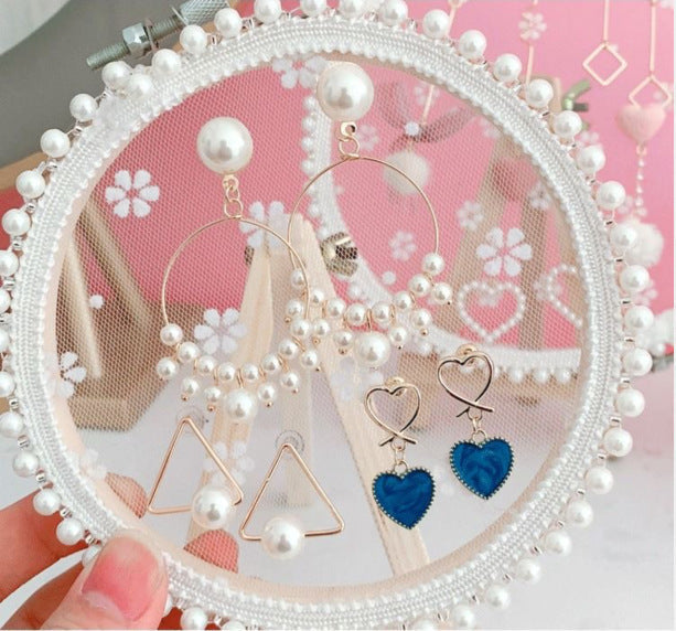 Lace Jewelry Display Stand Creative Hanging Net Girl Heart Desktop Solid Wood Pendulum The Unalia Brand