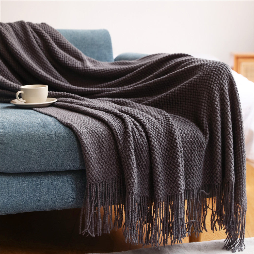 Assorted Knitted Throw Blankets The Unalia Brand