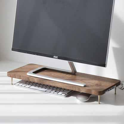 Walnut Multifunctional Desktop Stand The Unalia Brand