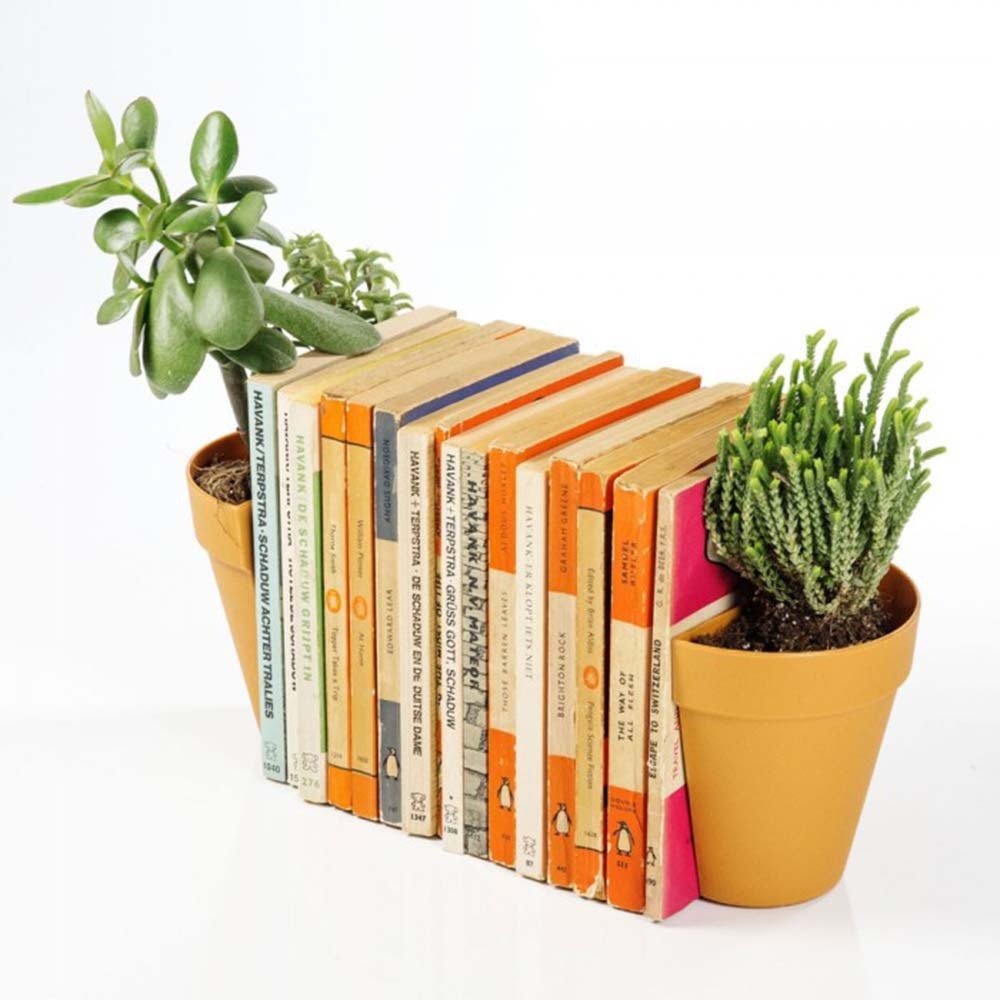 Assorted Flower Pot Bookend The Unalia Brand