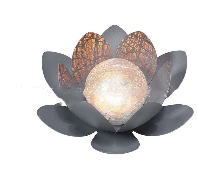 Grey Flower Outdoor Garden Lamp The Unalia Brand