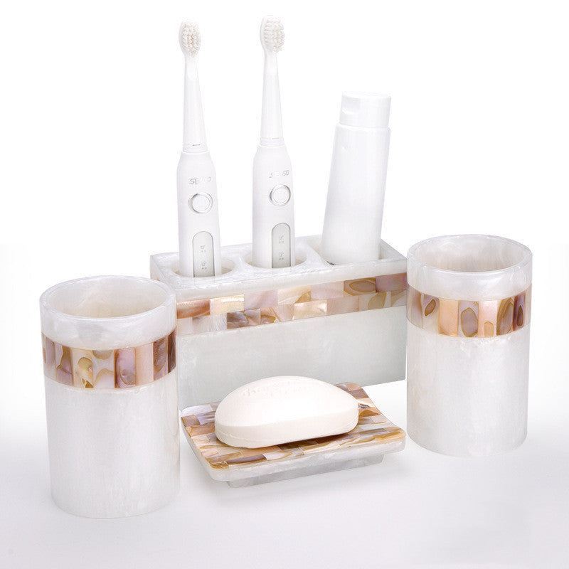 6-Piece Marble Bathroom Accessory Set The Unalia Brand