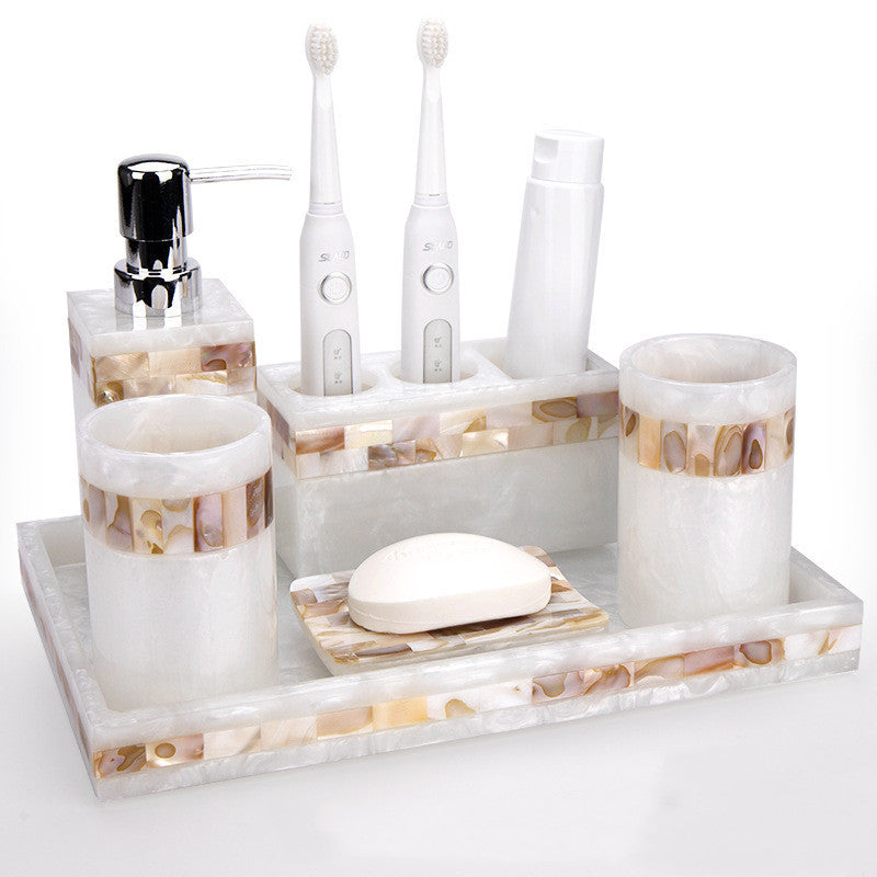 6-Piece Marble Bathroom Accessory Set The Unalia Brand