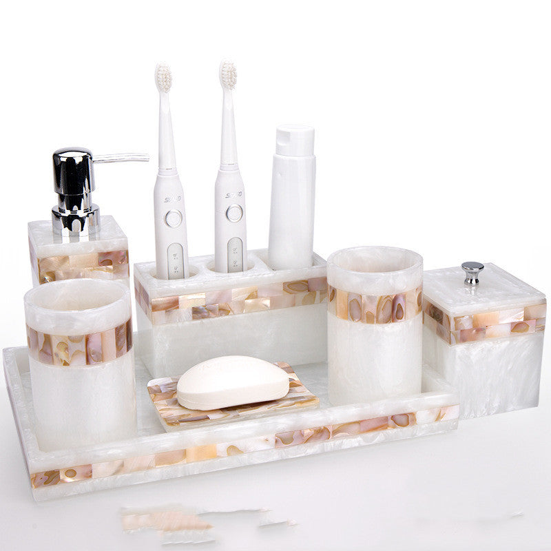 6-Piece Marble Bathroom Accessory Set The Unalia Brand