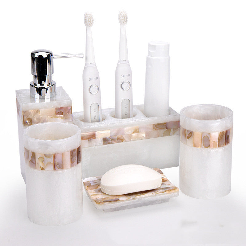 6-Piece Marble Bathroom Accessory Set The Unalia Brand