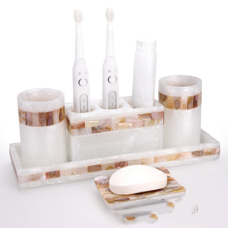 6-Piece Marble Bathroom Accessory Set The Unalia Brand