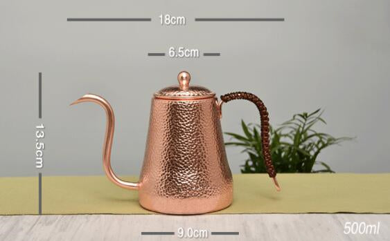 Copper Pot Thin-Necked Pot Handmade Thickened Hand Coffee Pot The Unalia Brand