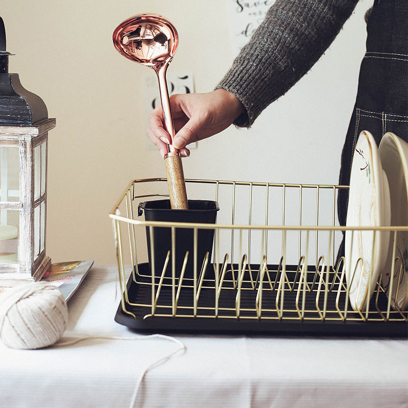 Gold Plated Black Drain Rack