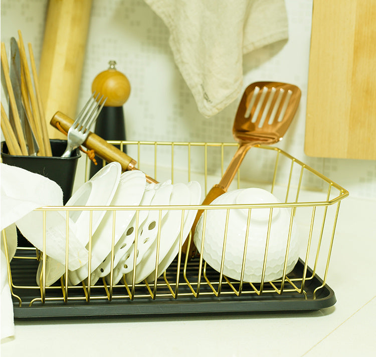 Gold Plated Black Drain Rack