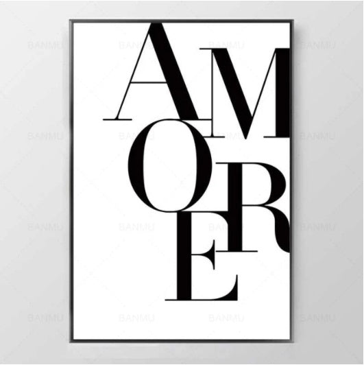 Love Amore Canvas Wall Prints The Unalia Brand