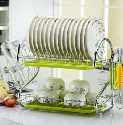 Three-Layer Steel Sink Dish Rack