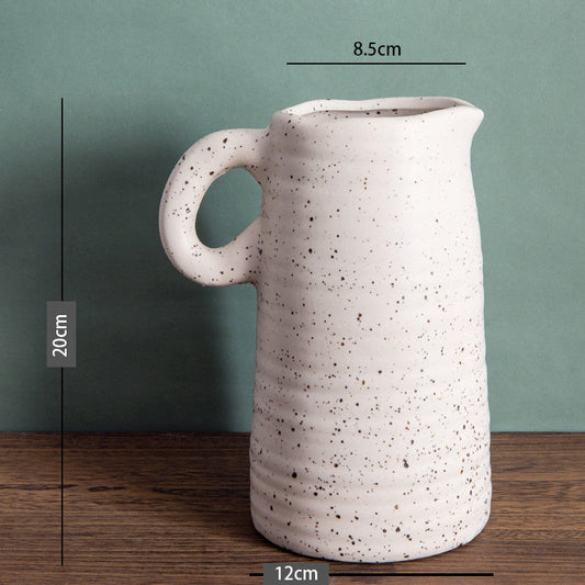 White Ceramic Vase Dry Flower  Inserting Device The Unalia Brand