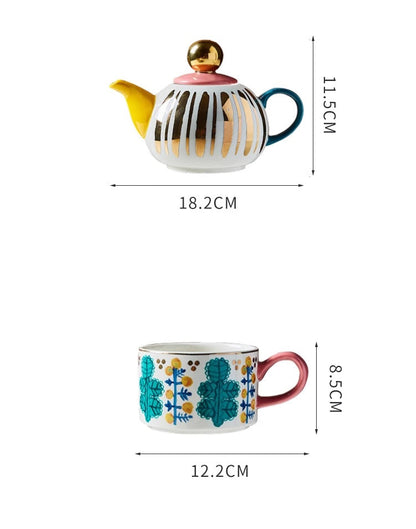 Cup Exotic Coffee Cup Suit Teapot Ceramic The Unalia Brand